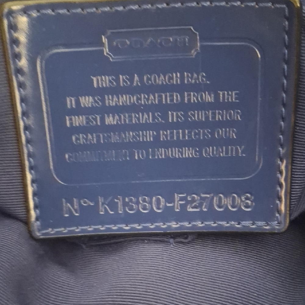 Coach Blue Shoulder Bag